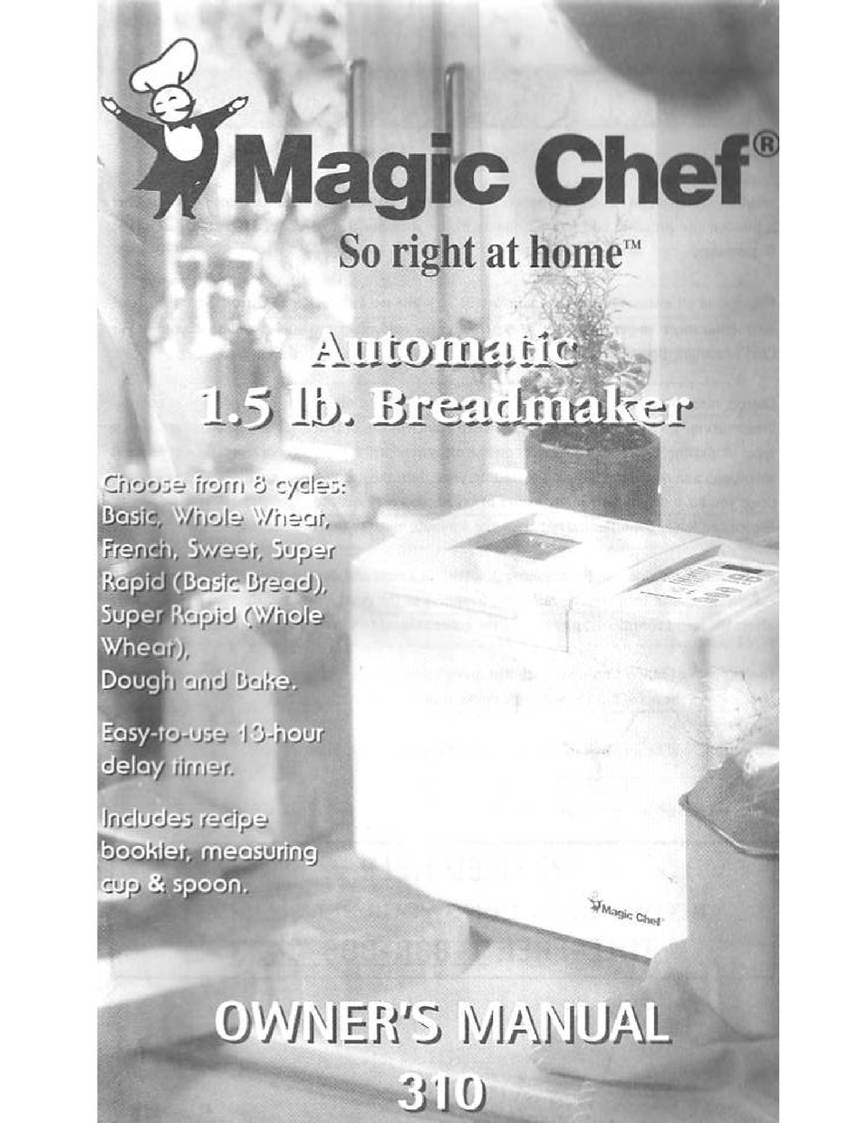 moulinex bread maker instruction manual
