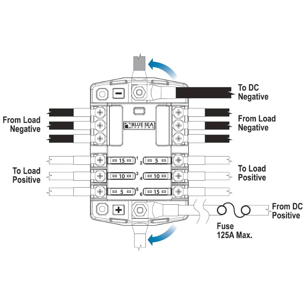 instructions for blue sea boat fuse block