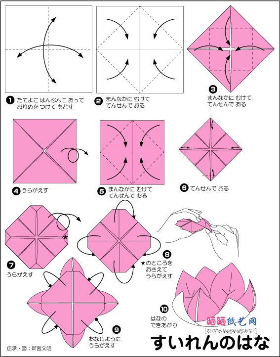 black lotus origami instructions