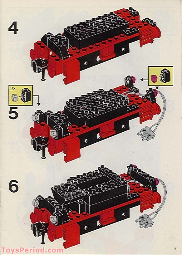 first lego train set instructions